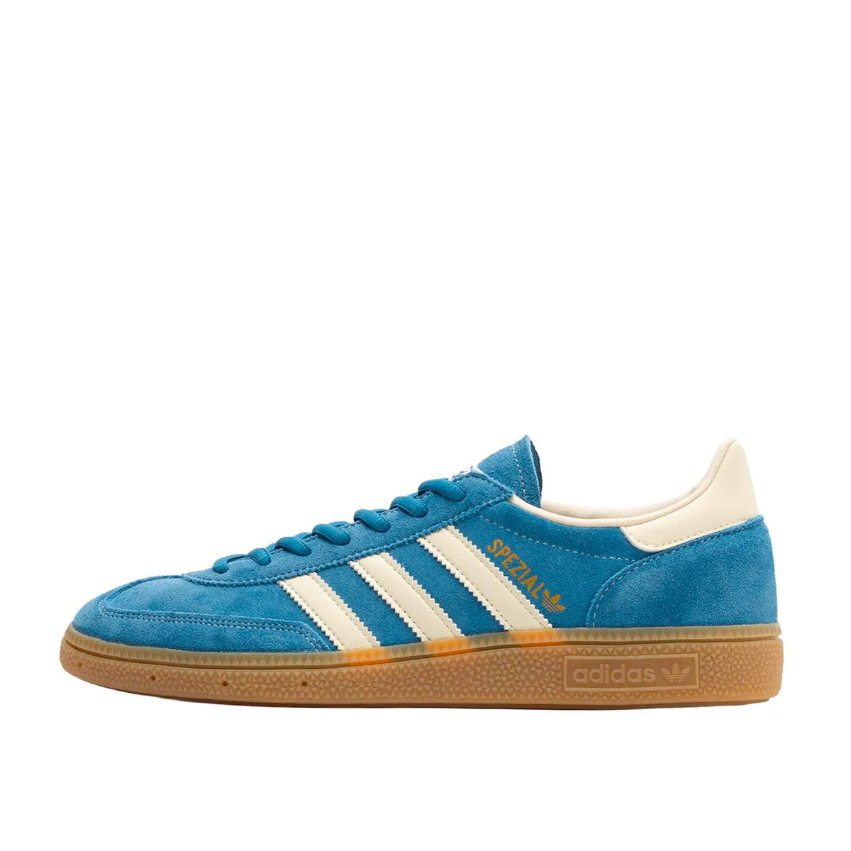 Adidas Handball Spezial sneakers, side view, model IG6194, core blue, cream white, gum sole.