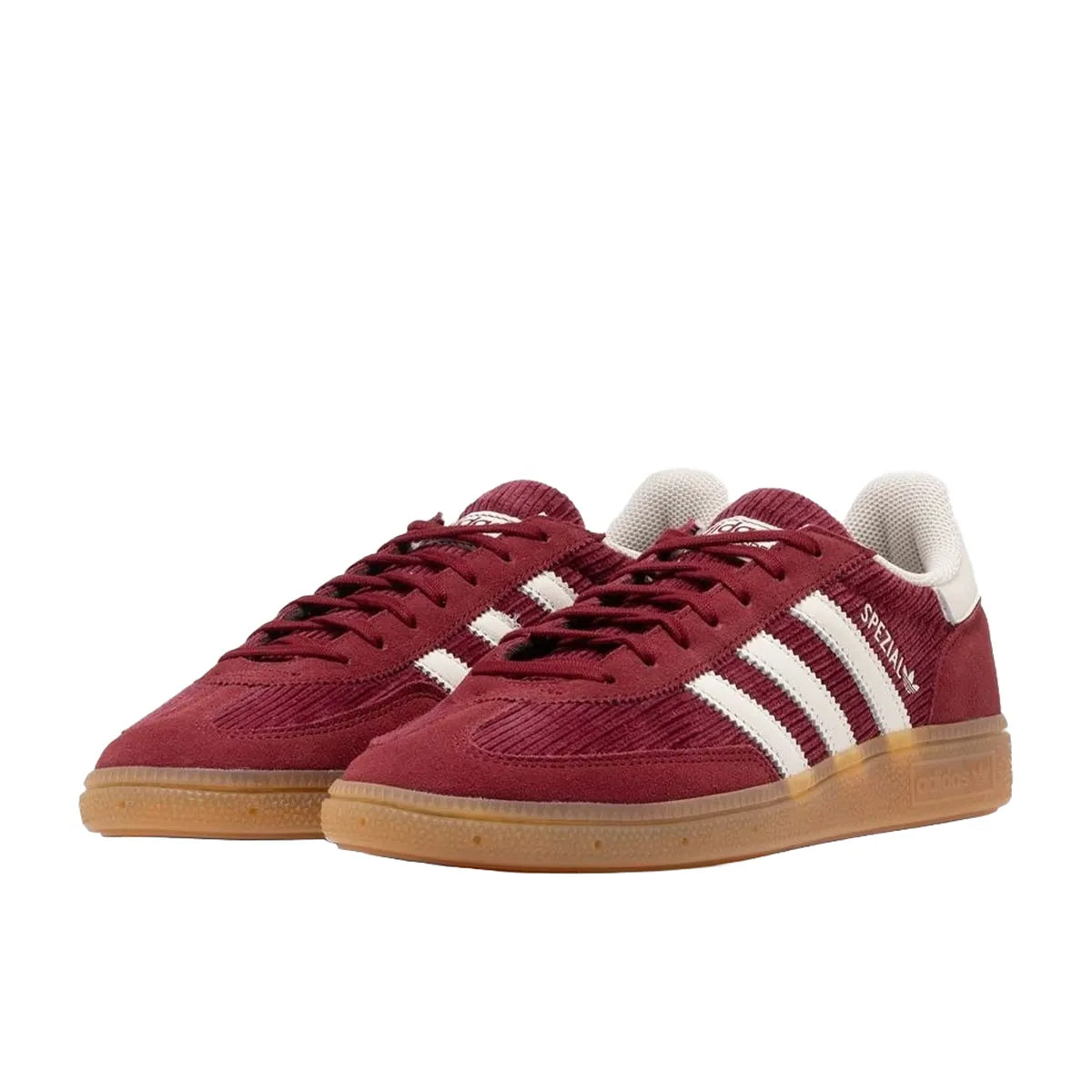 Adidas Handball Spezial Shadow Red Women's sneakers, front view, model IG1978, in red velvet effect.