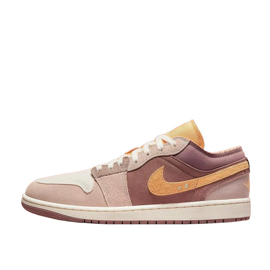 Air Jordan 1 Low SE Craft sneakers, side view, model DN1635-200, taupe haze with beige and white accents.