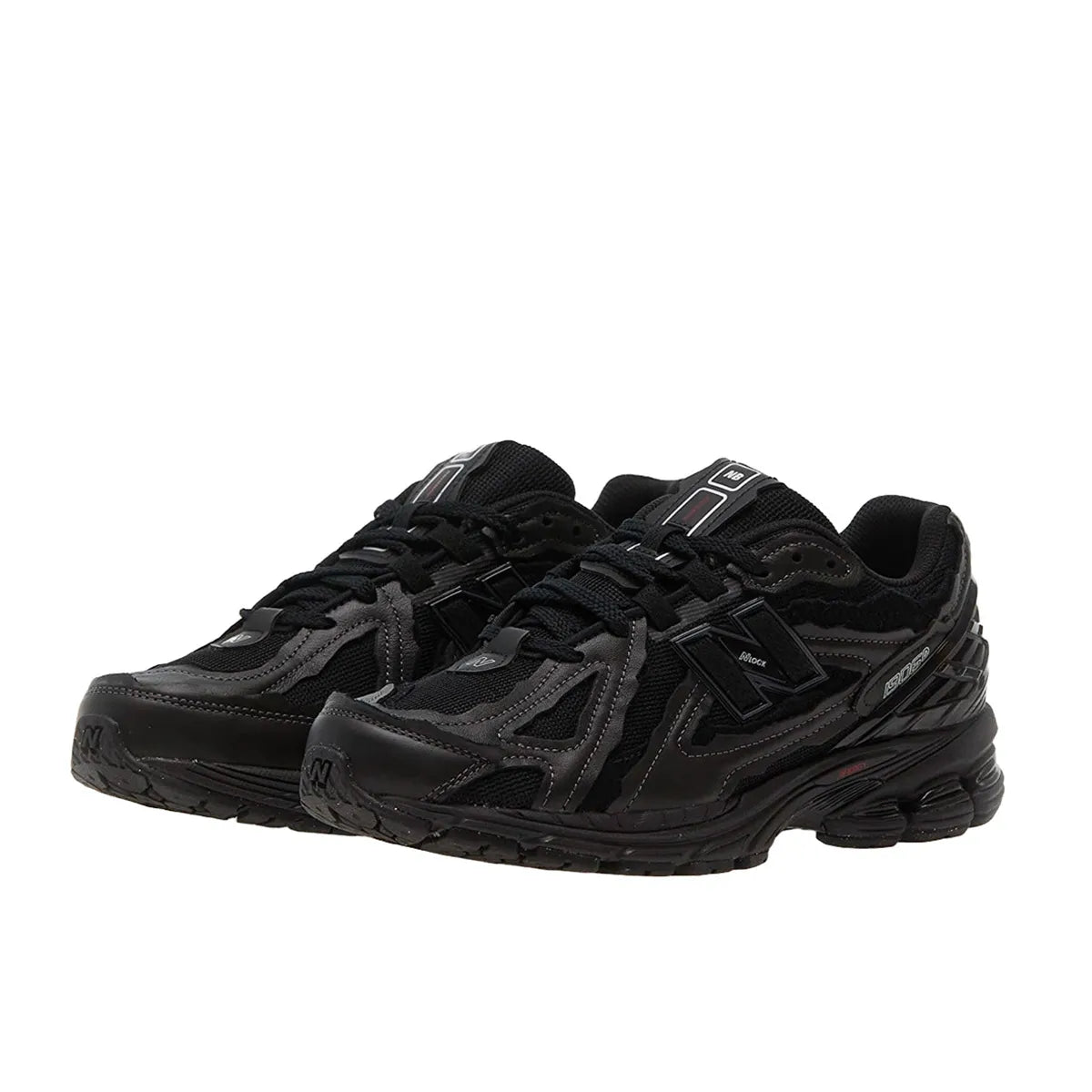 New Balance 1906D Protection Pack sneakers, front view, model M1906DF in  total black.