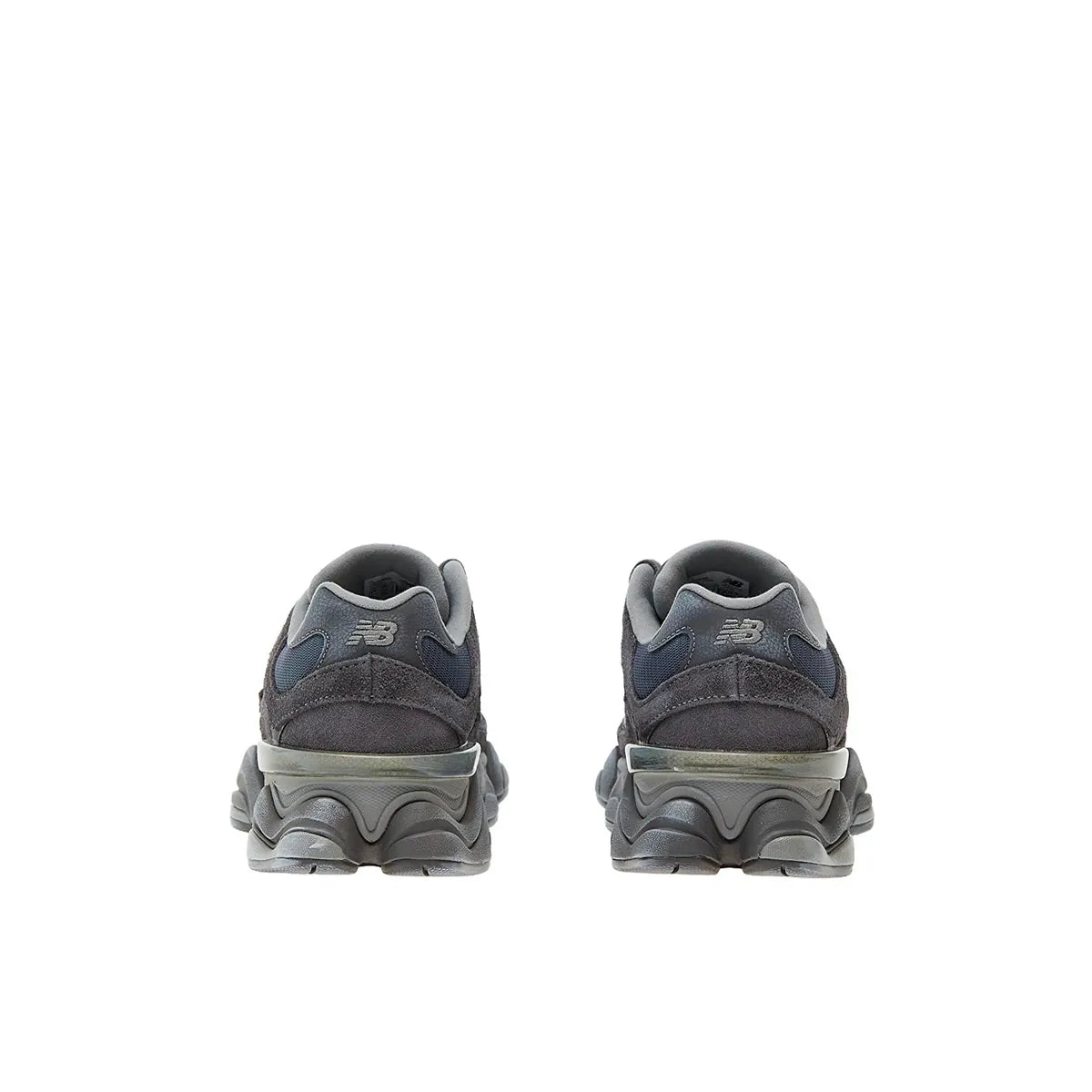 New Balance 9060 sneakers, back view, model U9060SG in magnet with black and grey details.