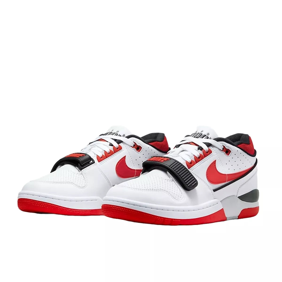 Nike Air Alpha Force 88 SP Billie Eilish Fire Red White sneakers, front view, model DZ6763-101, white with red accents.