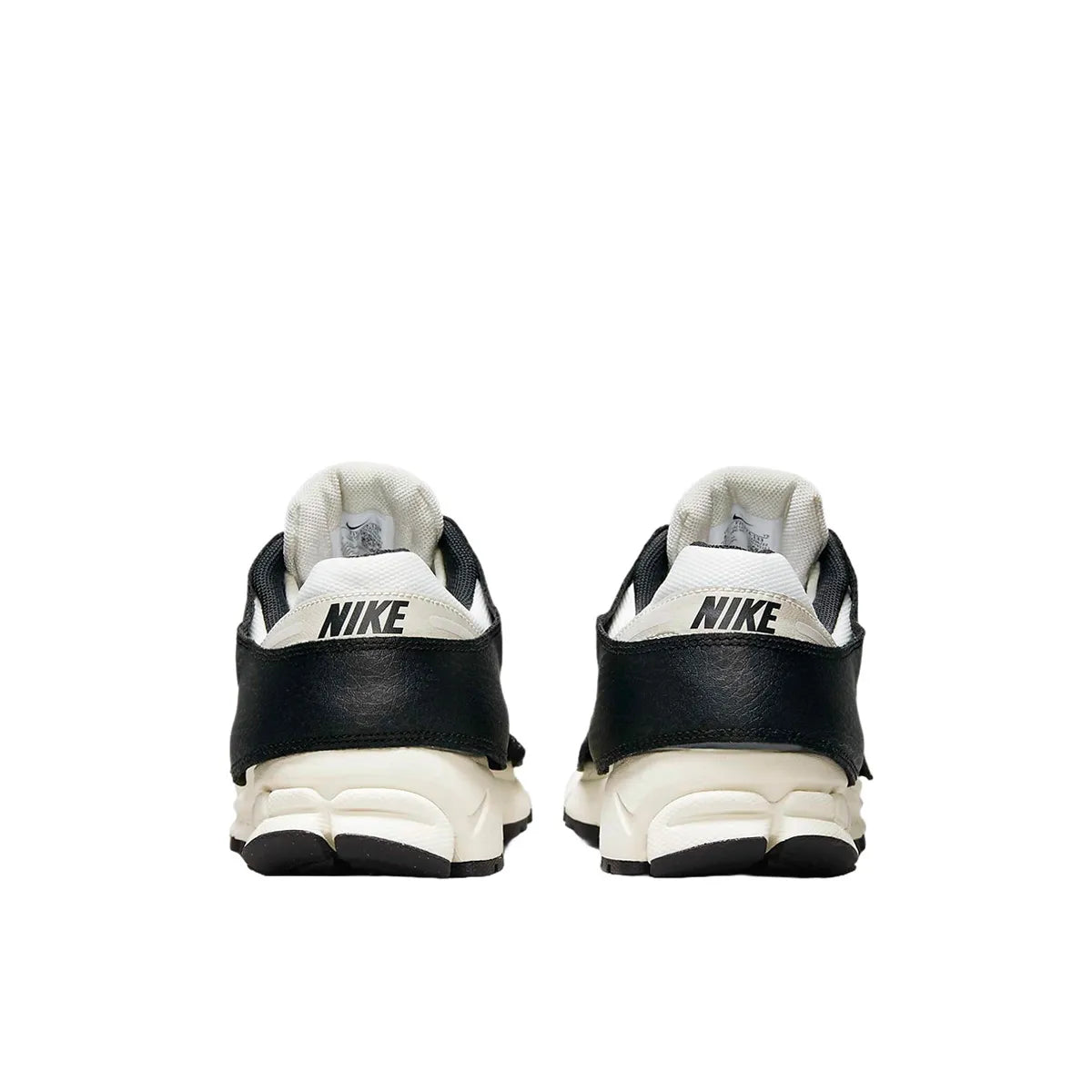 Nike Zoom Vomero 5 Timeless Panda Dunk Women's sneakers, back view, model FJ5474-133 in white with black details.