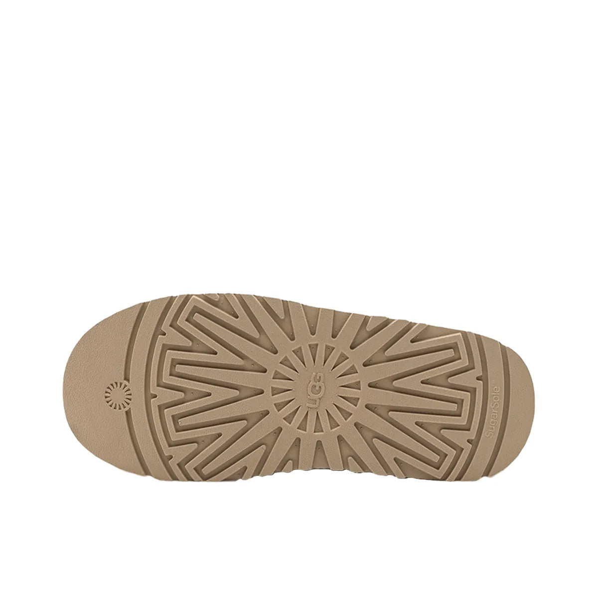 UGG Tazz Slipper Women's, back view, 1122553-MDSD in mustard seed color with cozy lining.